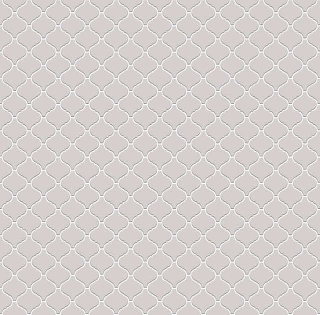 Mosaico de cerámica en malla para baño o cocina 27.5 cm x 24.3 cm - Grey arabesque