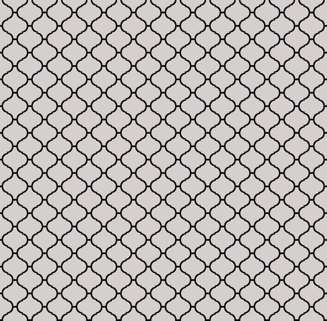 Mosaico de cerámica en malla para baño o cocina 27.5 cm x 24.3 cm - Grey arabesque