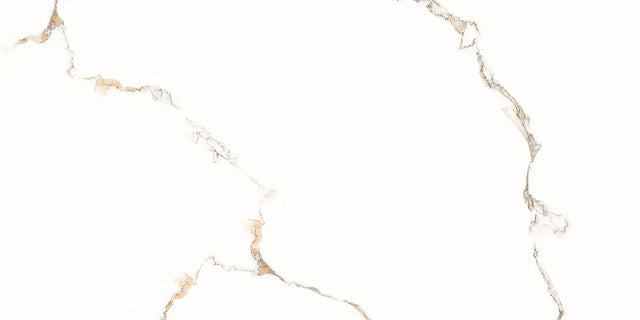 Rectified tile for indoor or outdoor floor or wall 60 cm x 120 cm - Torrence white