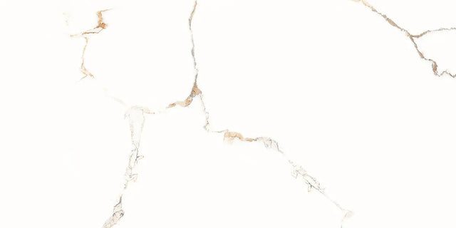 Rectified tile for indoor or outdoor floor or wall 60 cm x 120 cm - Torrence white