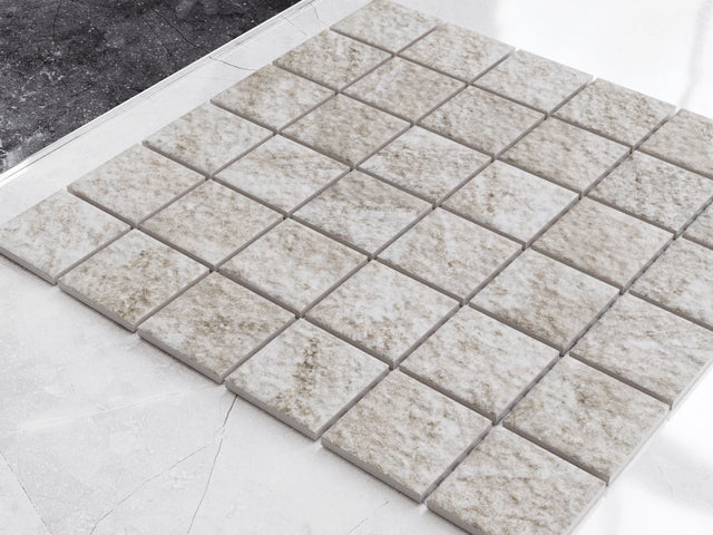 Mosaic ceramic on mesh for bathroom or kitchen 30.2 cm x 30.2 cm - Trentino