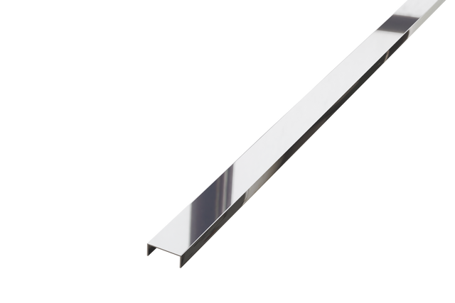 Profil U aus poliertem Edelstahl