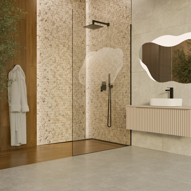 Mosaic on mesh in porcelain stoneware for bathroom or kitchen 30.5 cm x 26.5 cm - Maple diamond