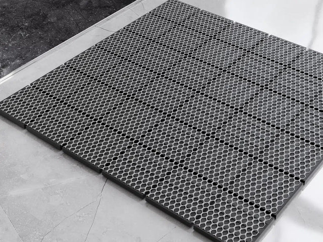 Mosaïque en céramique sur filet pour salle de bain ou cuisine 30 cm x 30 cm - Volcanic beach