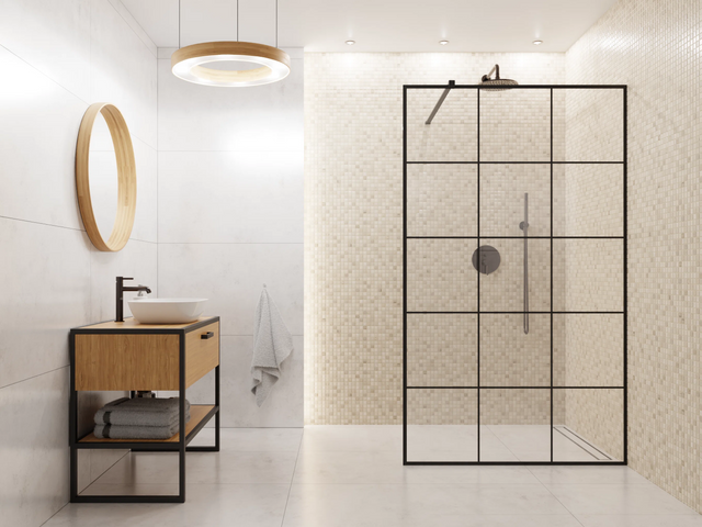 Natural stone mosaic R11 on mesh for bathroom or kitchen 30 cm x 30 cm - Stone Temple