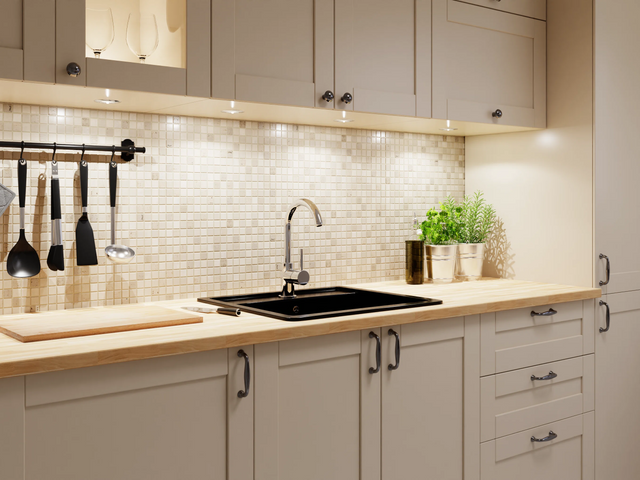 Natural stone mosaic R11 on mesh for bathroom or kitchen 30 cm x 30 cm - Stone Temple