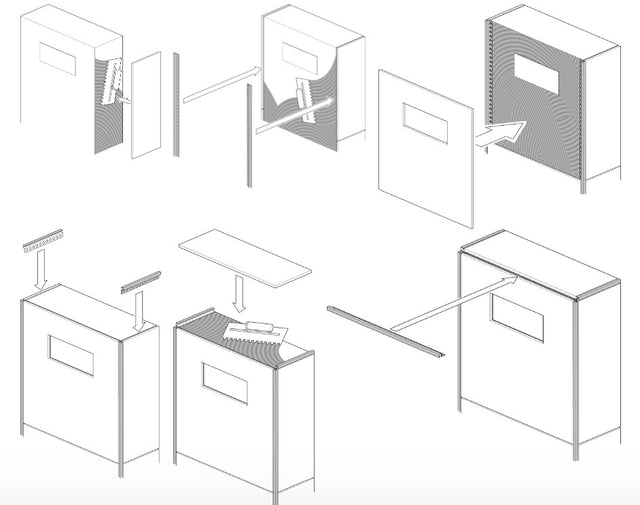 Perfil decorativo P angular de acero inoxidable negro brillante