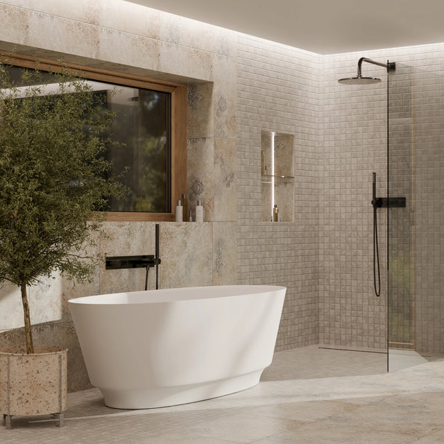 Mosaic ceramic on mesh for bathroom or kitchen 30.2 cm x 30.2 cm - Trentino