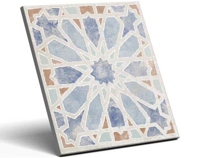 Piastrella decorativa in gres porcellanato 20 cm x 20 cm, classe I - Khamsin wind