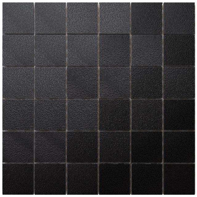 Mosaico su rete in gres per bagno o cucina 30 cm x 30 cm - Dark chalk