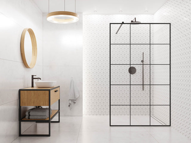 Mosaic in gres on mesh for bathroom or kitchen 30.5 cm x 26.5 cm - White Diamond Rhombus