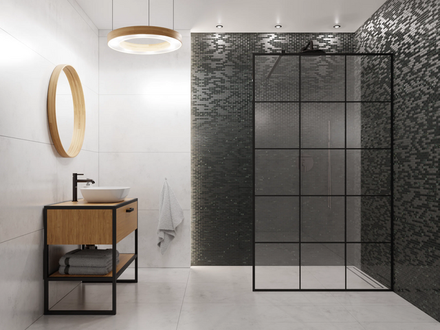 Glass mosaic on mesh for bathroom or kitchen 30 cm x 30 cm - Frank Baum