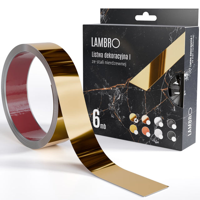 Striscia decorativa autoadesiva, 6 m - Oro lucido