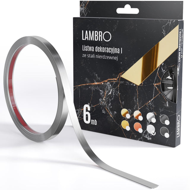 Selbstklebender Dekorstreifen, 6 m - Satin Silber