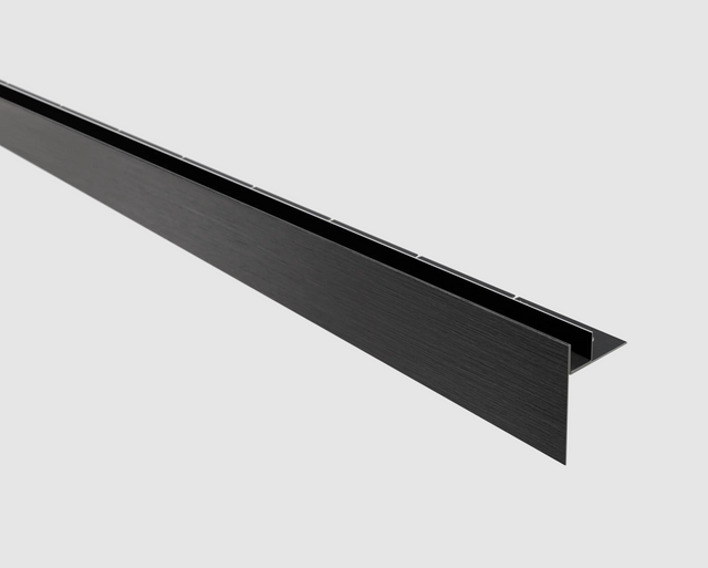 LPSL glass profile for shower and left floor, satin black
