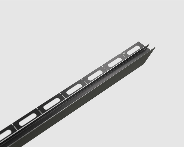 LPSL glass profile for shower and left floor, satin black