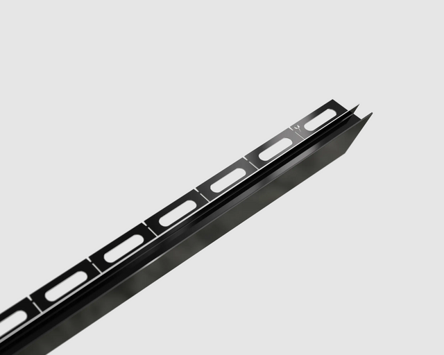 Profil de verre LPSL douche et sol gauche noir brillant