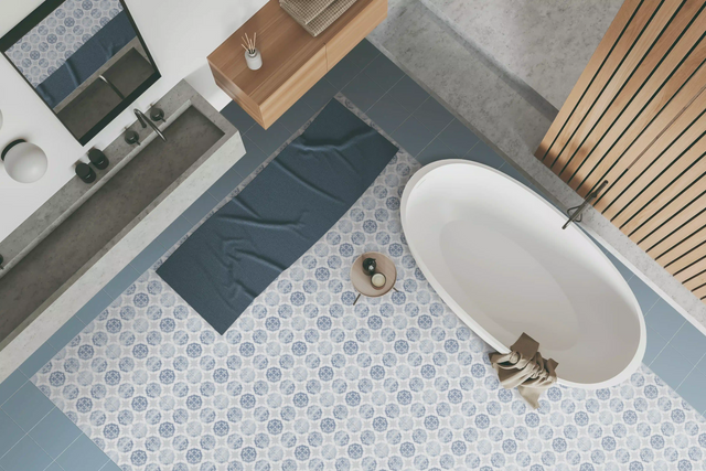 Decorative porcelain stoneware tile 20 cm x 20 cm, class I - Polar wind