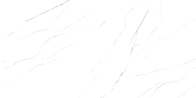 Baldosa rectificada para suelo o pared interior o exterior 60 cm x 120 cm - Classic carrara white