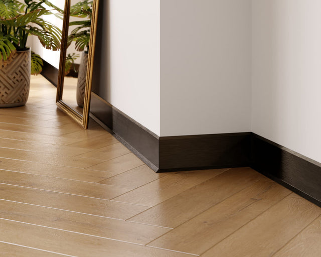 Plinthe F et accessoires en acier 270 cm - Noir satiné