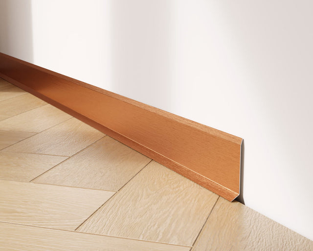 Zócalo F y accesorios en acero 270 cm - Cobre satinado