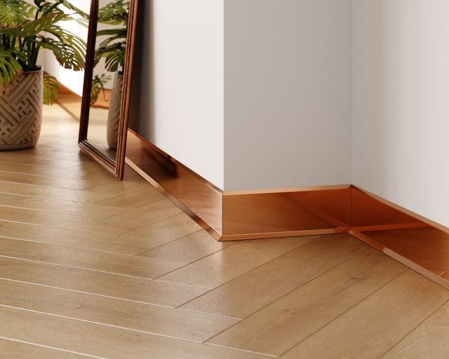 Plinthe F et accessoires en acier 270 cm - Cuivre brillant