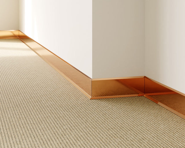 Battiscopa F e accessori in acciaio 270 cm - Rame lucido