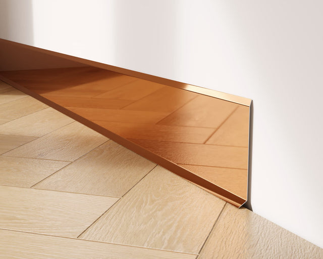 Battiscopa F e accessori in acciaio 270 cm - Rame lucido