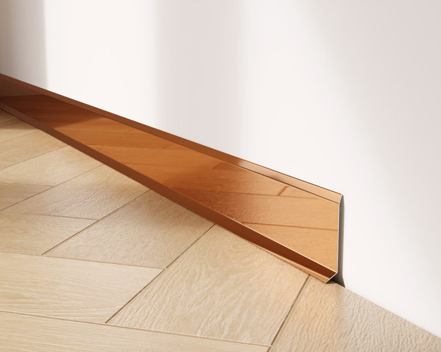 Battiscopa F e accessori in acciaio 270 cm - Rame lucido