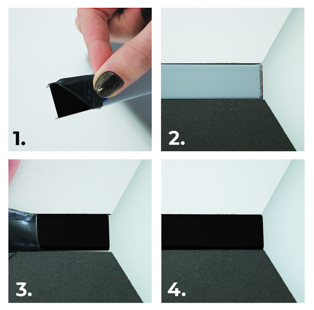 Polished black stainless steel connection profile C