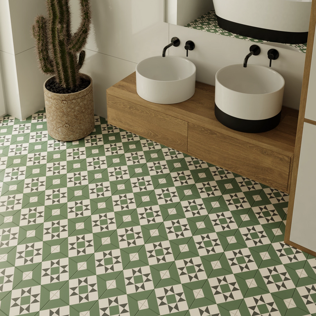 Piastrella decorativa in gres porcellanato 20 cm x 20 cm, classe I - Yucca plant