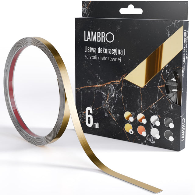 Striscia decorativa autoadesiva, 6 m - Oro satinato
