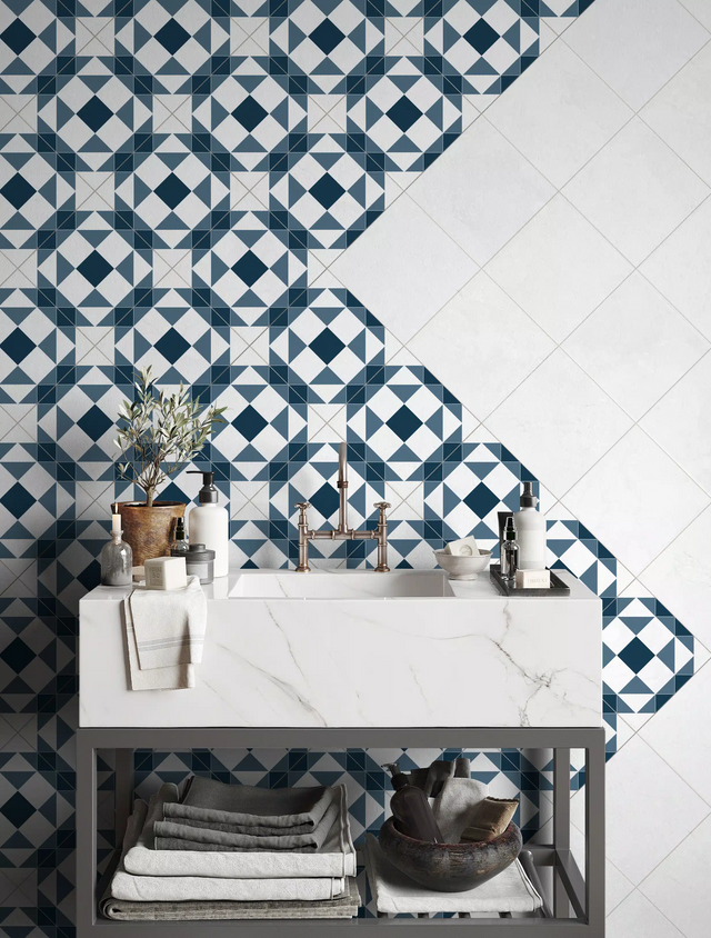 Azulejo decorativo de gres porcelánico 20 cm x 20 cm, clase I - Himalayan poppy