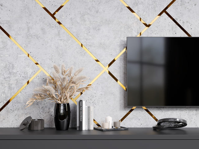 Self-adhesive decorative strip, 6 m - Glossy gold