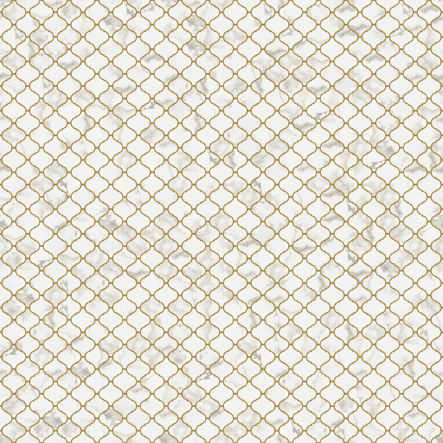 Mosaico de cerámica en malla para baño o cocina 28.2 cm x 30 cm - Marble Arabesque