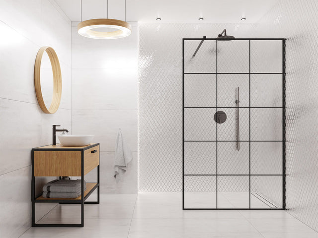 Glass mosaic on mesh for bathroom or kitchen 26.5 cm x 30.5 cm - Silver tulip