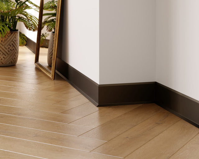 Plinthe F et accessoires en acier 270 cm - Noir mat peinture poudre RAL 9005