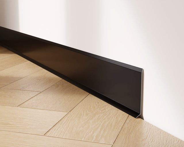 Zócalo F y accesorios en acero 270 cm - Negro mate pintura en polvo RAL 9005