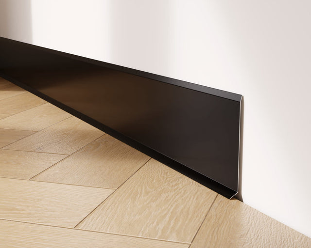 Zócalo F y accesorios en acero 270 cm - Negro mate pintura en polvo RAL 9005