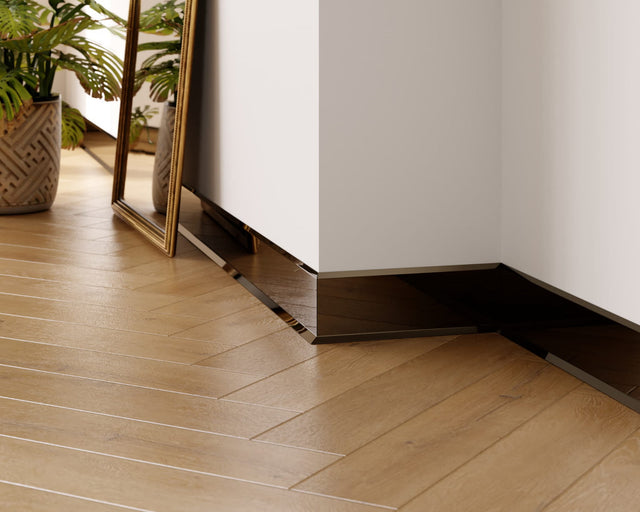 Plinthe F et accessoires en acier 270 cm - Noir brillant