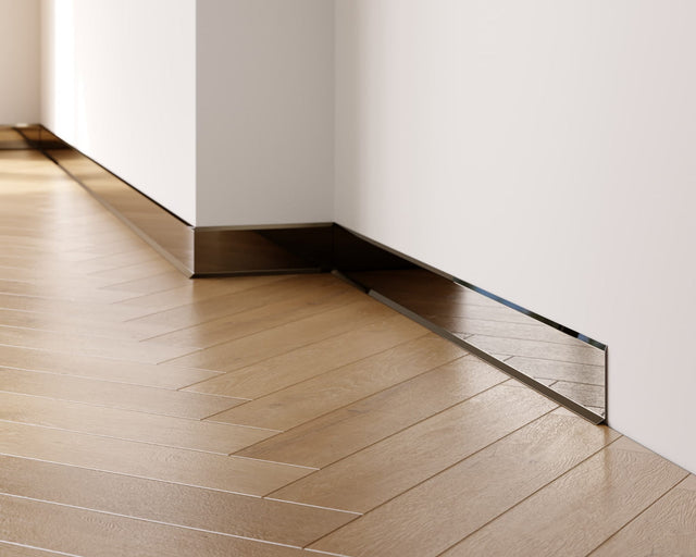 Zócalo F y accesorios en acero 270 cm - Negro brillante