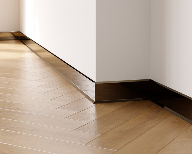 Plinthe F et accessoires en acier 270 cm - Noir brillant