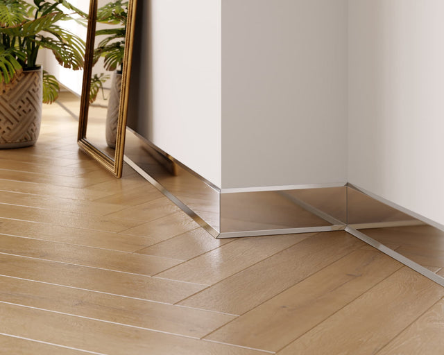 Plinthe F et accessoires en acier 270 cm - argent brillant