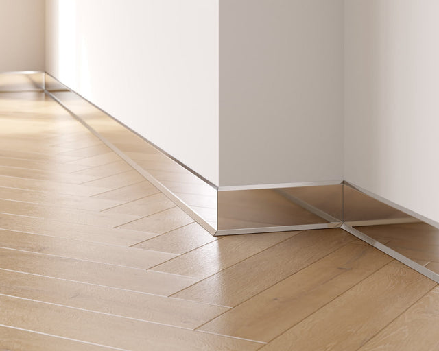 Plinthe F et accessoires en acier 270 cm - argent brillant