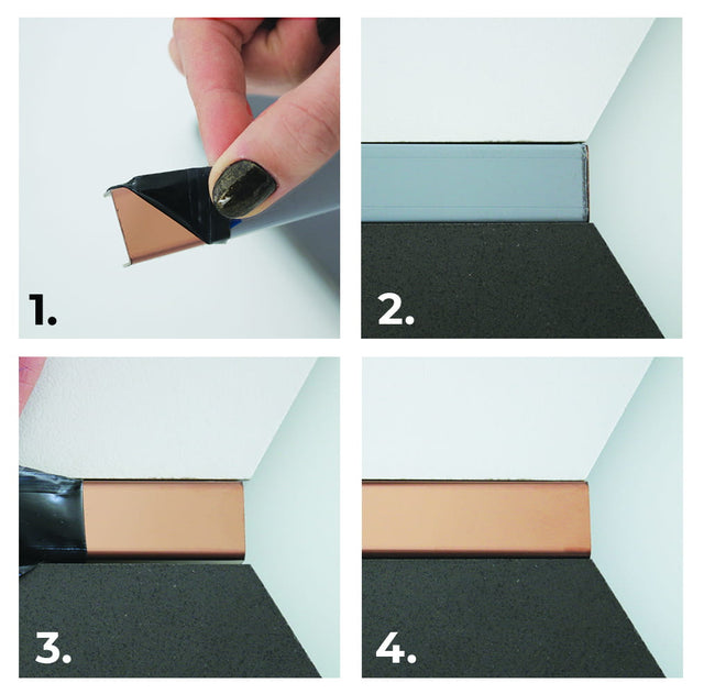 Polished copper stainless steel connection profile C