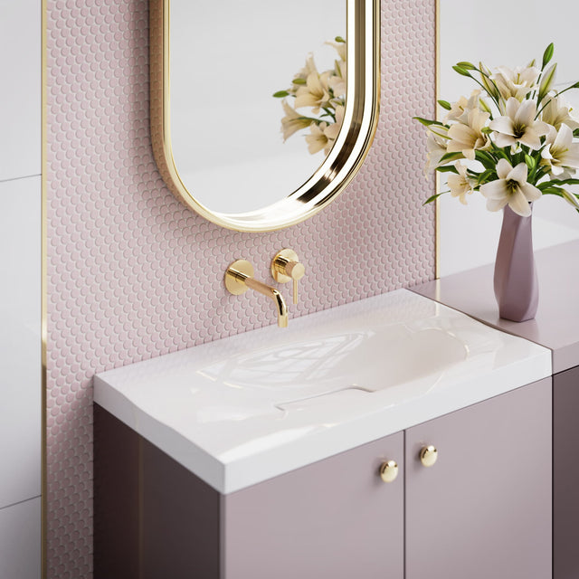 Mosaico de cerámica en red para baño o cocina 29.3 cm x 31.7 cm - Pantera rosa