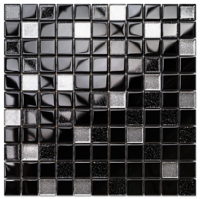 Glass mosaic on mesh for bathroom or kitchen 30 cm x 30 cm – Moon night