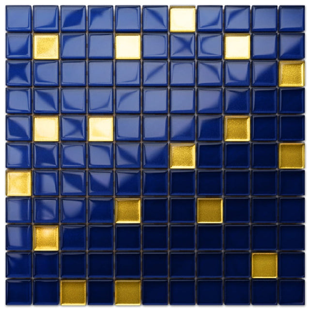 Glass mosaic on mesh for bathroom or kitchen 30 cm x 30 cm - Starry sky
