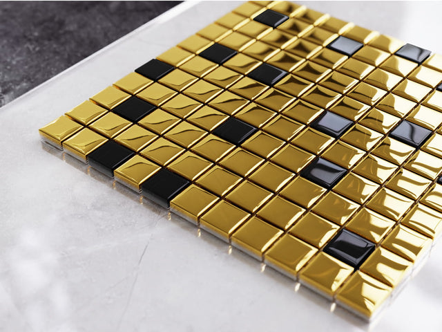 Glass mosaic on mesh for bathroom or kitchen 30 cm x 30 cm - Cleopatra