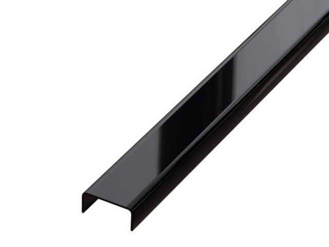 Polished black stainless steel connection profile C